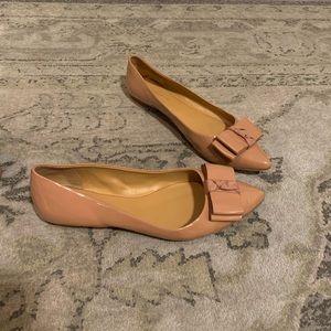 J. Crew bow ballet flats in patent leather. Size 9